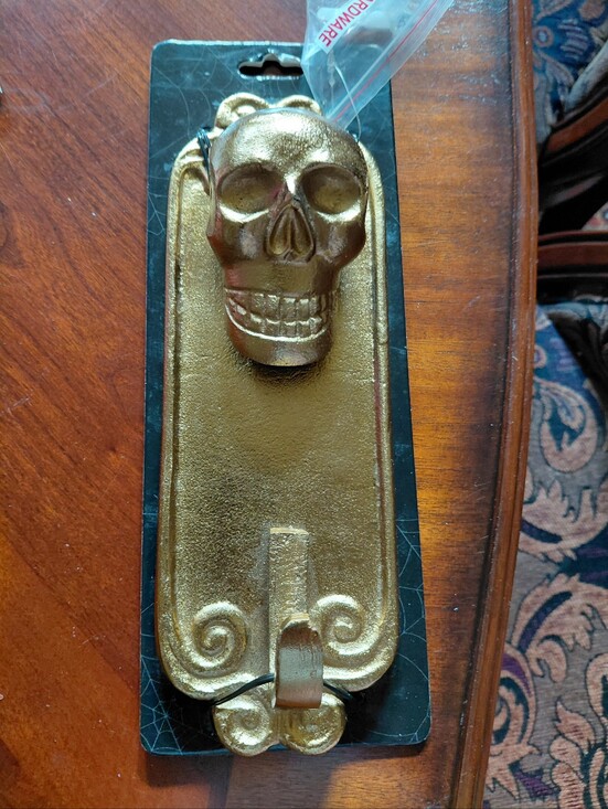 Martha Stewart Other - New Gold Brass Skull Wall Hook Halloween